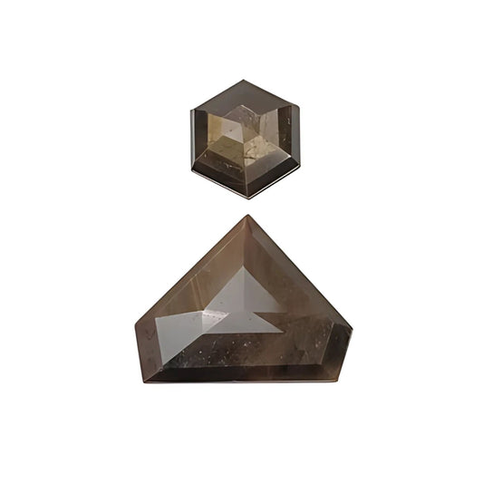 chocolate sapphire fancy shape faceted cut