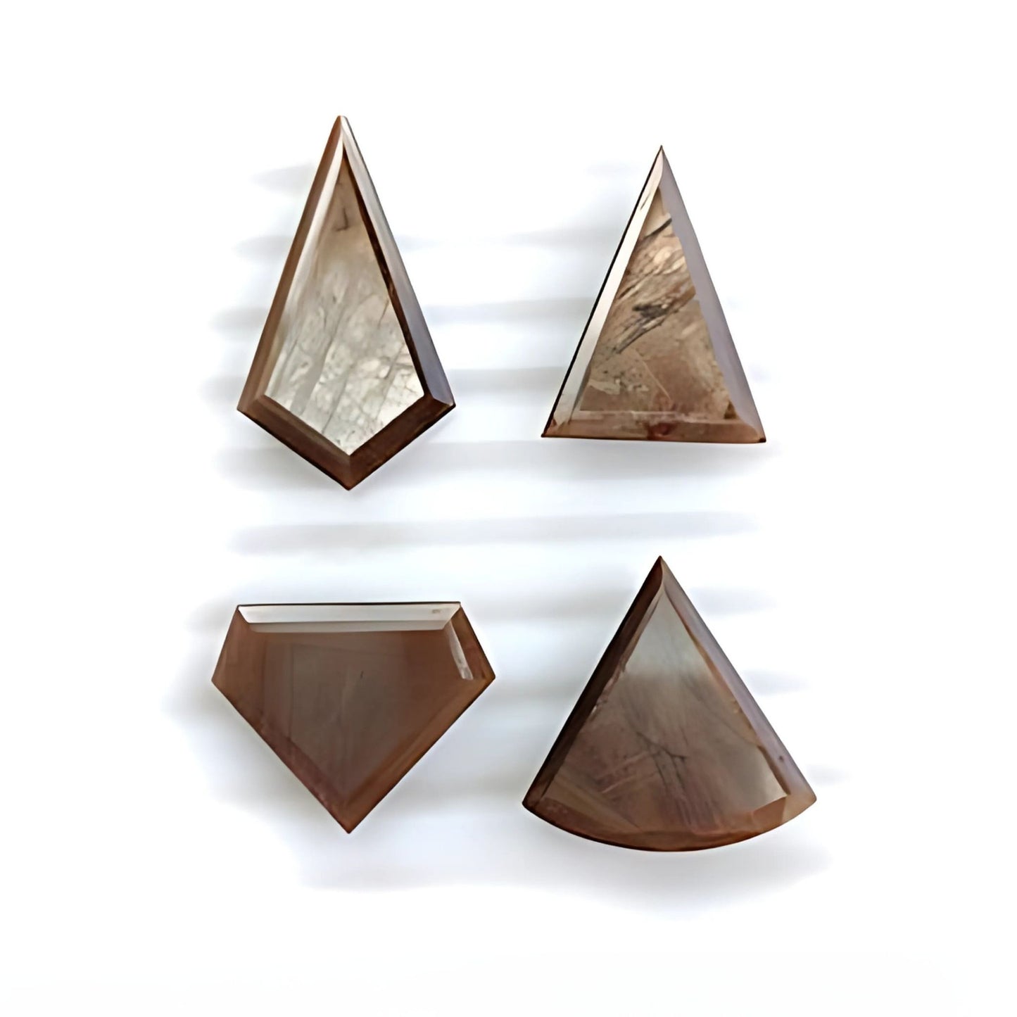 chocolate sapphire triangle faceted cut