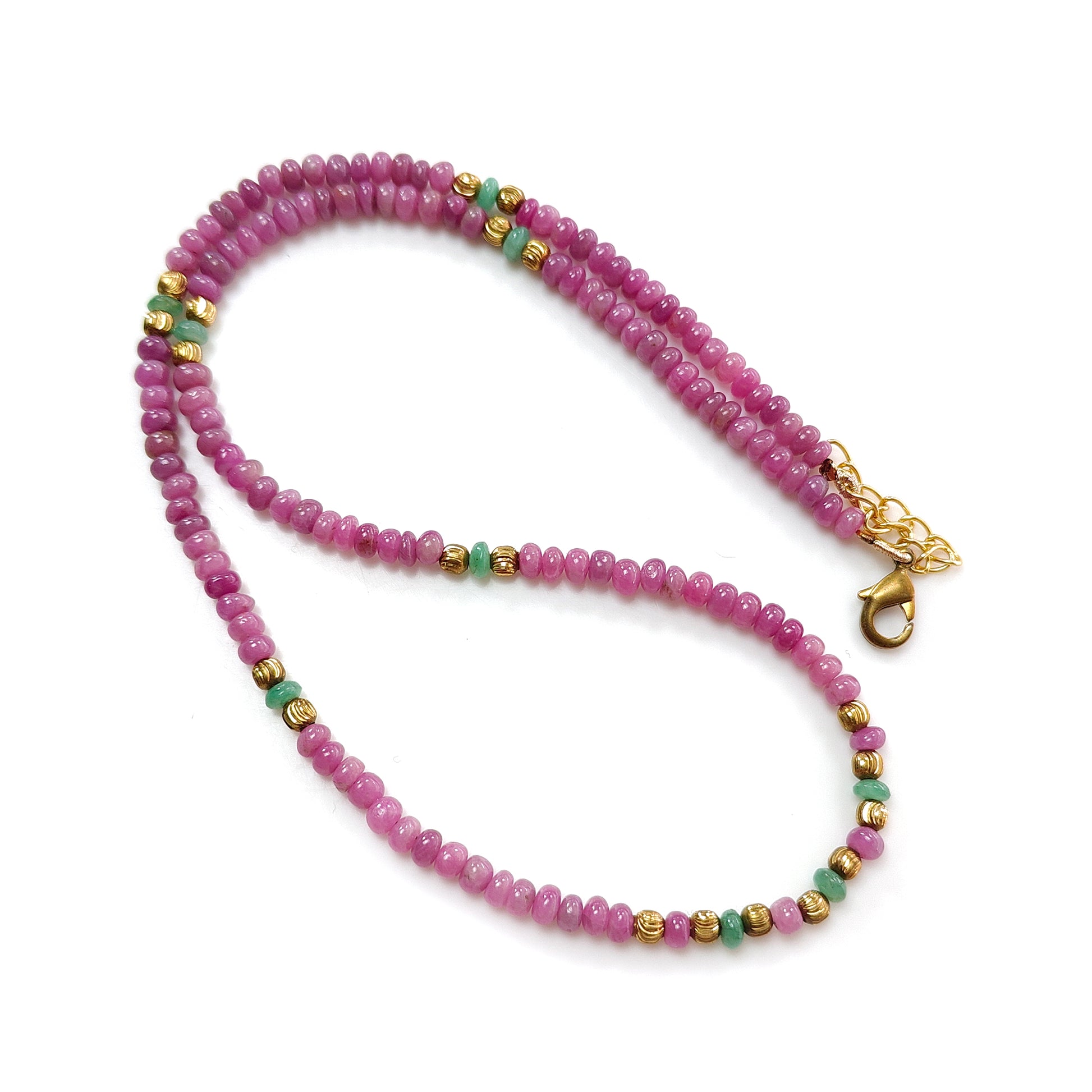 Ruby Brass Necklace