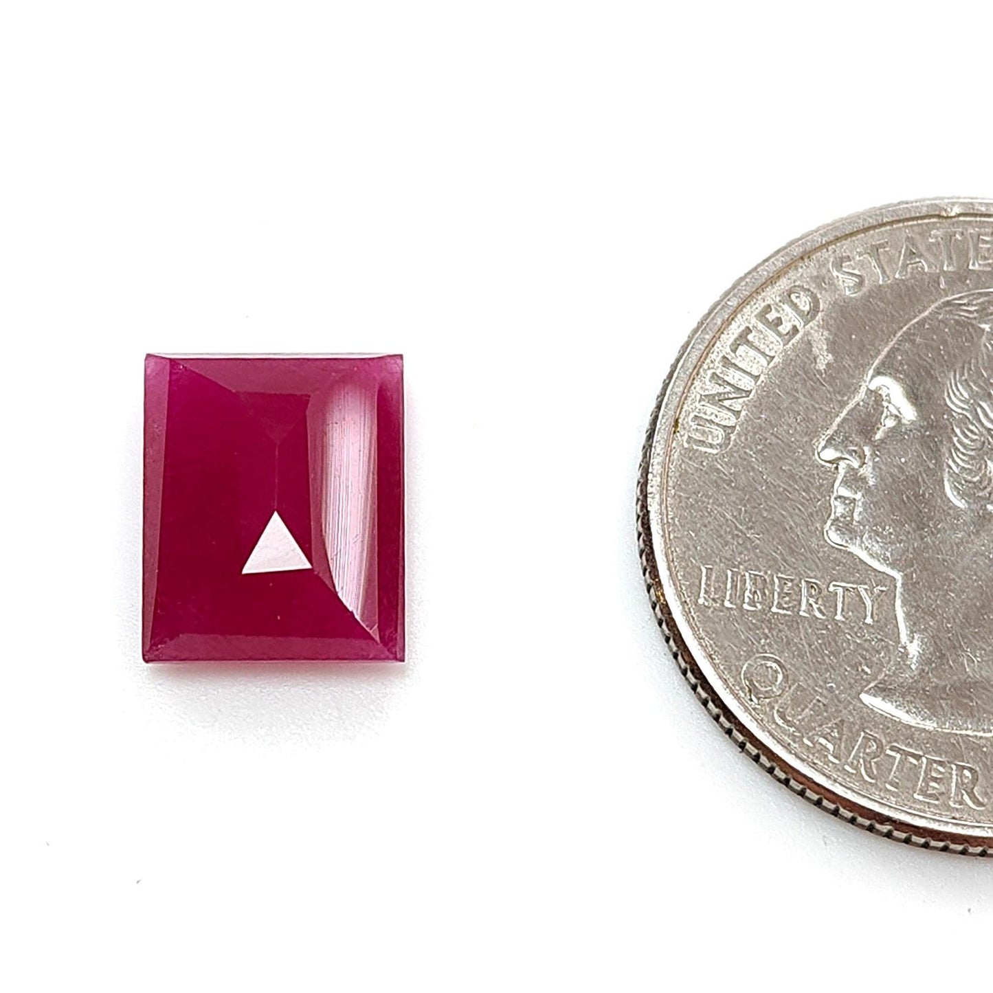 Ruby Gemstone Normal Cut : 5.20cts Natural Untreated Unheated Red Ruby Baguette Shape 11*9mm 1pc