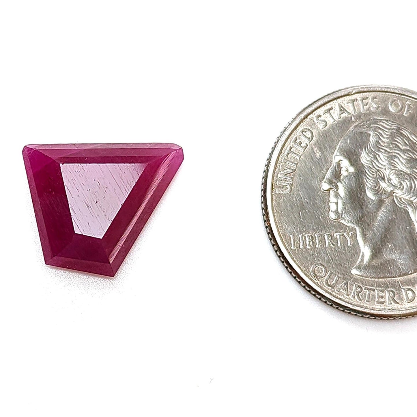 Ruby Gemstone Step Cut : 8.30cts Natural Untreated Unheated Red Ruby Trapezium Shape 14*16mm 1pc