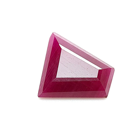 Ruby Gemstone Step Cut : 8.40cts Natural Untreated Unheated Red Ruby Trapezium Shape 15*4mm 1pc