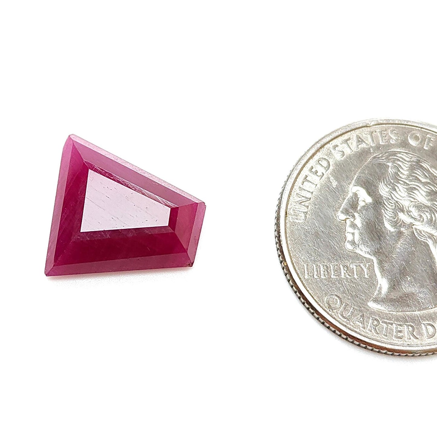 Ruby Gemstone Step Cut : 8.40cts Natural Untreated Unheated Red Ruby Trapezium Shape 15*4mm 1pc