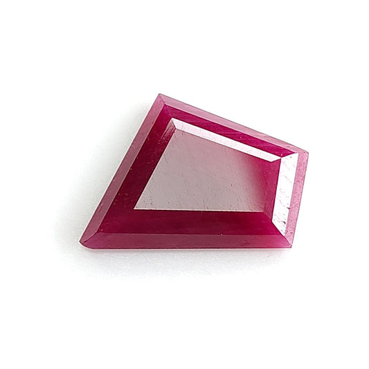 Ruby Gemstone Step Cut : 12.00cts Natural Untreated Unheated Red Ruby Trapezium Shape 17*16mm 1pc