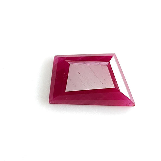 Ruby Gemstone Step Cut :12.10cts Natural Untreated Unheated Red Ruby Trapezium Shape 17*16mm 1pc