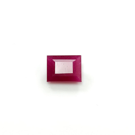 Ruby Gemstone Normal Cut : 5.20cts Natural Untreated Unheated Red Ruby Baguette Shape 11*9mm 1pc