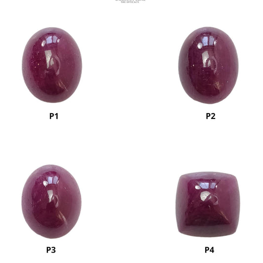 Ruby Gemstone Cabochon : Natural Untreated Unheated Red Ruby Oval & Cushion Shape