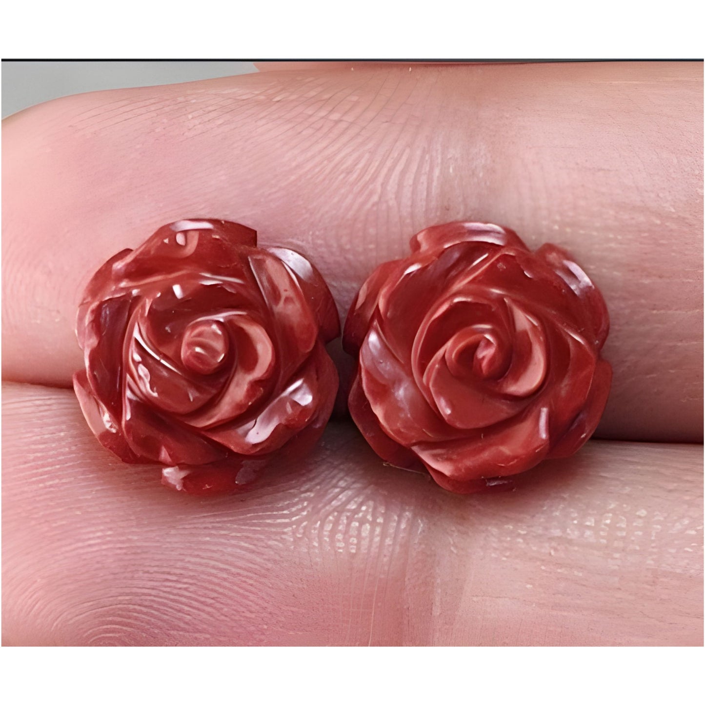 Sculpture ronde en jaspe rose