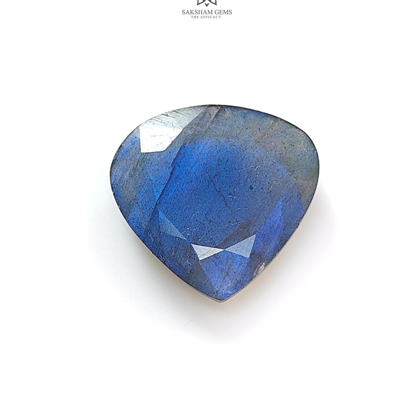 Rainbow Flashing Labradorite Fancy Cut: 13.10cts Natural Untreated Unheated Blue Labradorite Heart Shape 1pc For Jewelry 19*20mm
