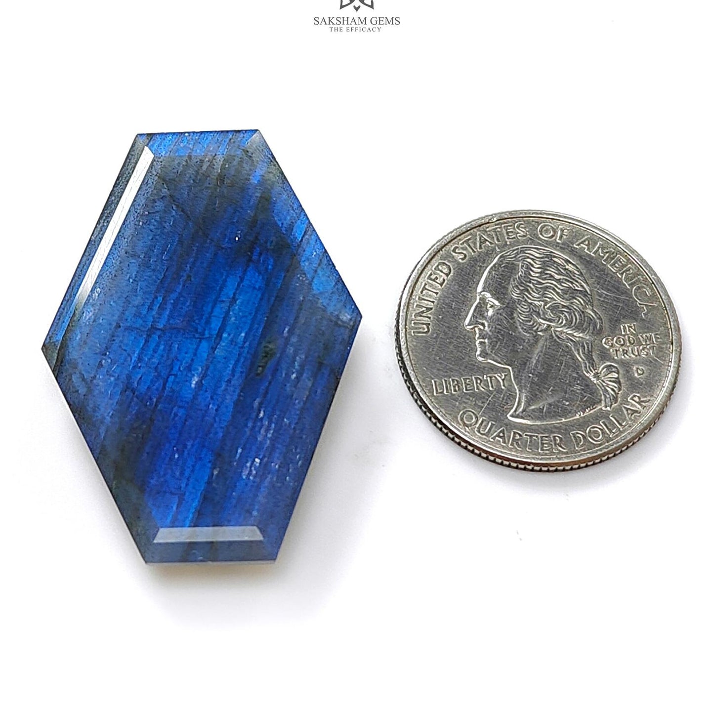Labradorite Cabochon Fancy Cut: 45.00cts Natural Untreated Unheated Blue Labradorite Uneven Shape 1pc For Jewelry 39*26mm
