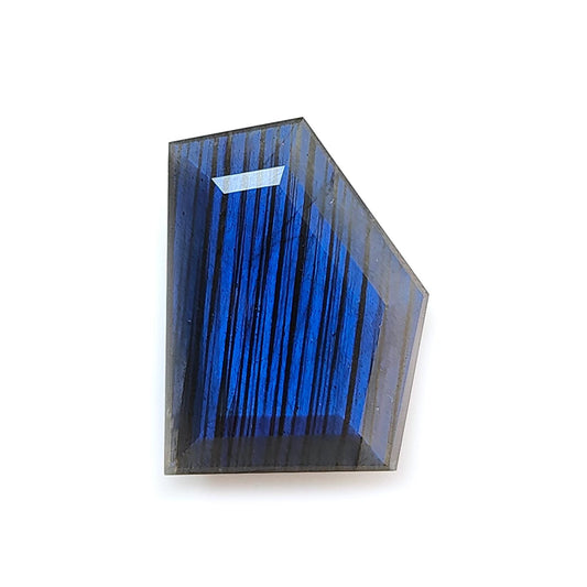 Labradorite Gemstone Faceted Cut: 26.70cts Natural Untreated Unheated Blue Labradorite Fancy Shape 1pc For Jewelry 27*20mm