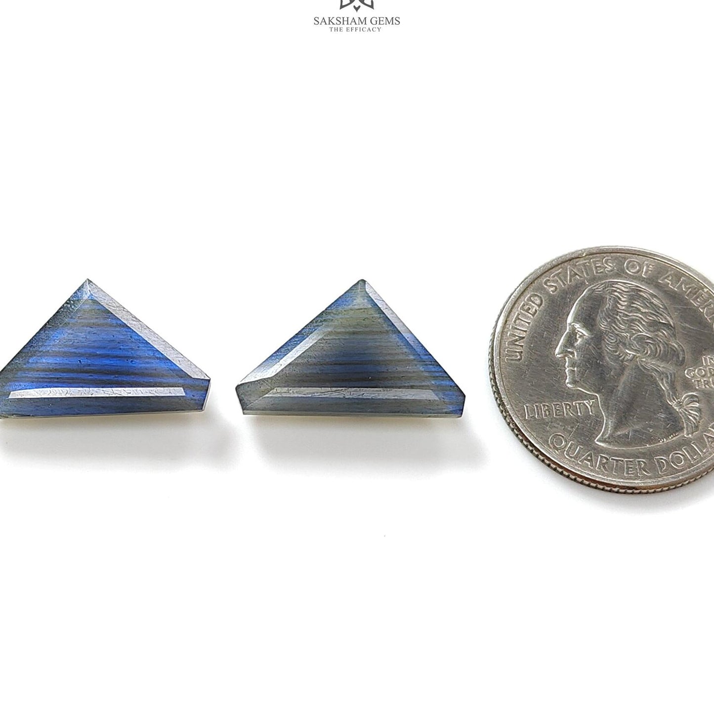 Labradorite Cabochon Fancy Cut: 13.10cts Natural Untreated Unheated Blue Labradorite Uneven 13*21mm Pair For Jewelry