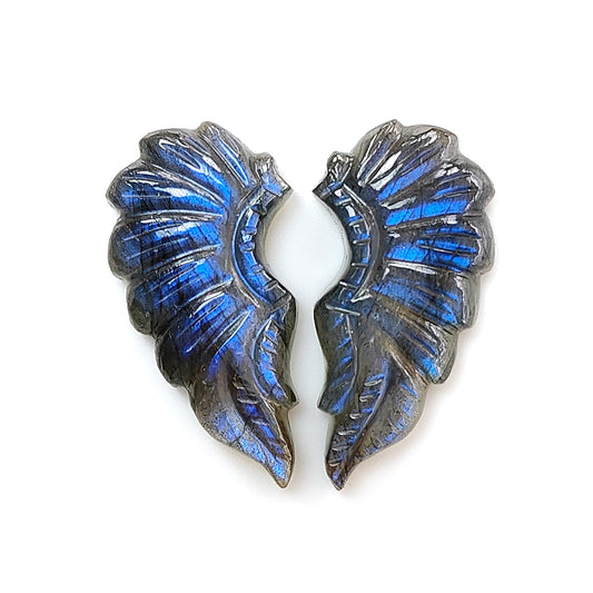 Blue Labradorite Butterfly Carving