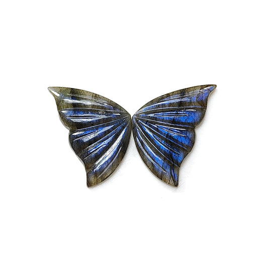Blue Labradorite Butterfly Carving