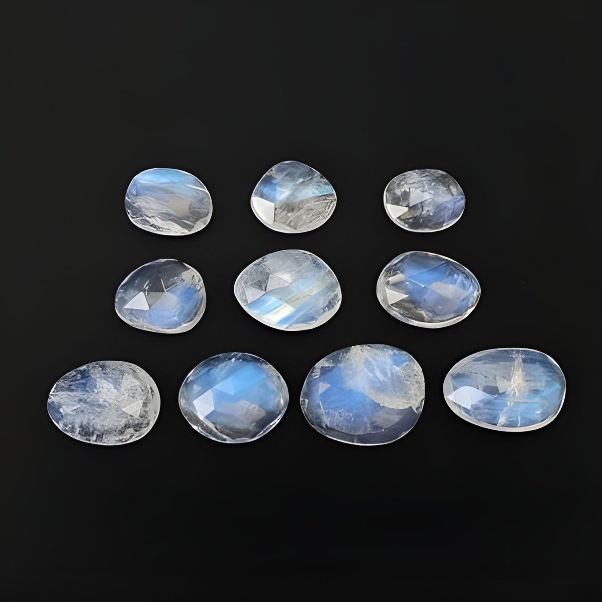 Rainbow Moonstone Fancy Shape Rose Cut