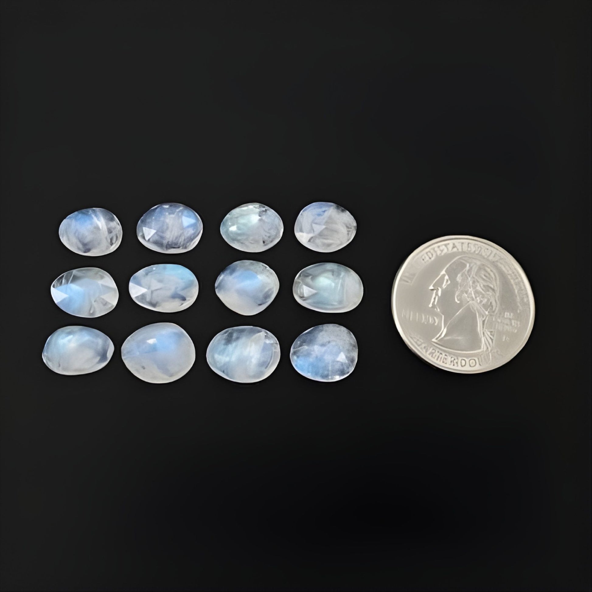 レインボームーンストーン ファンシーシェイプ ローズカット