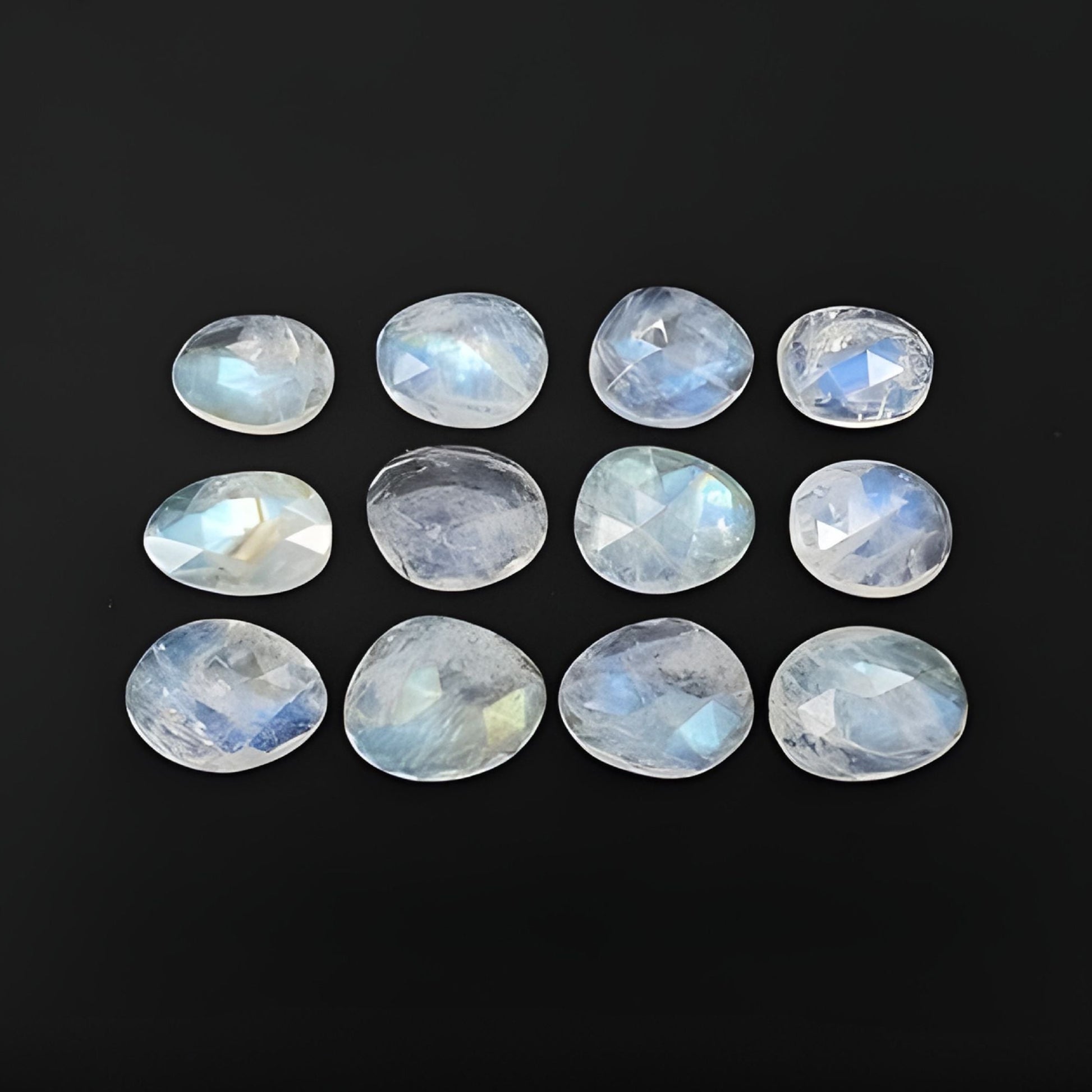 Rainbow Moonstone Fancy Shape Rose Cut