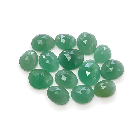 Green Quartz Fancy Shape Rose Cut