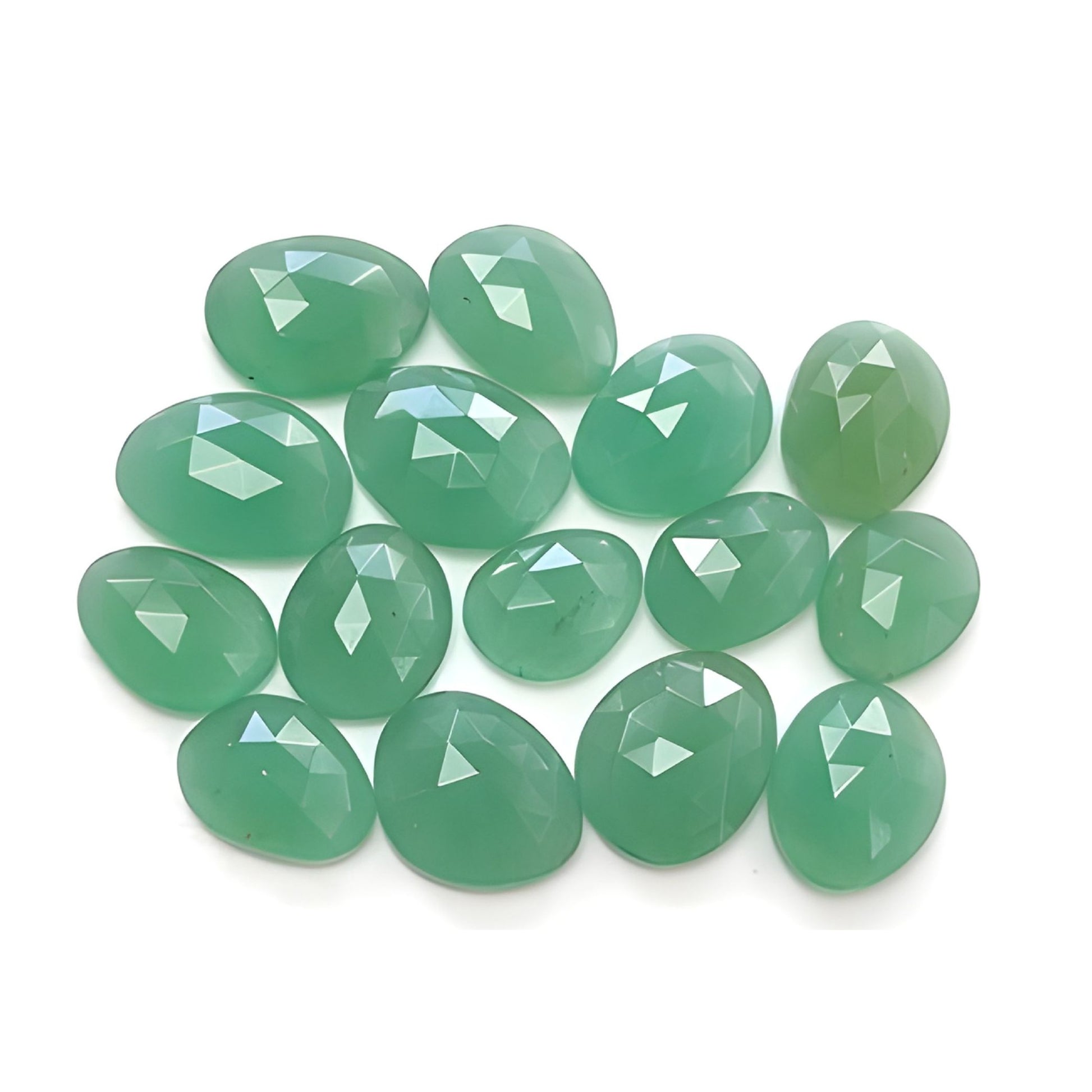 Green Quartz Fancy Shape Rose Cut