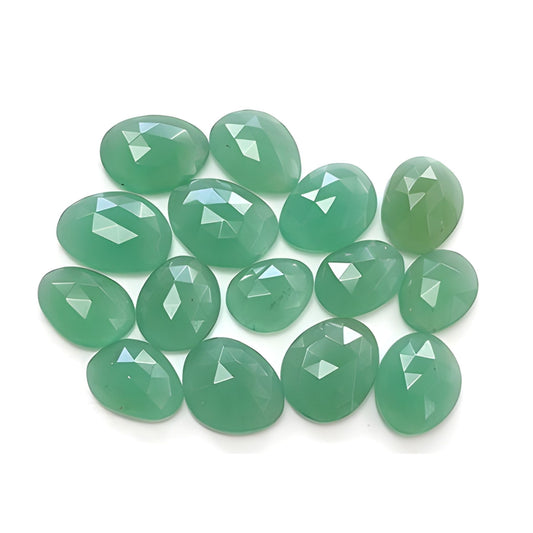 Green Quartz Fancy Shape Rose Cut