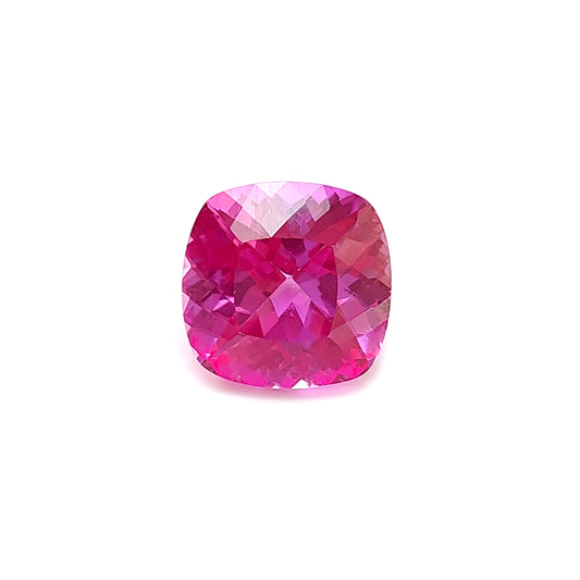 synthetic manmade sapphire cushion shape faceted cut
