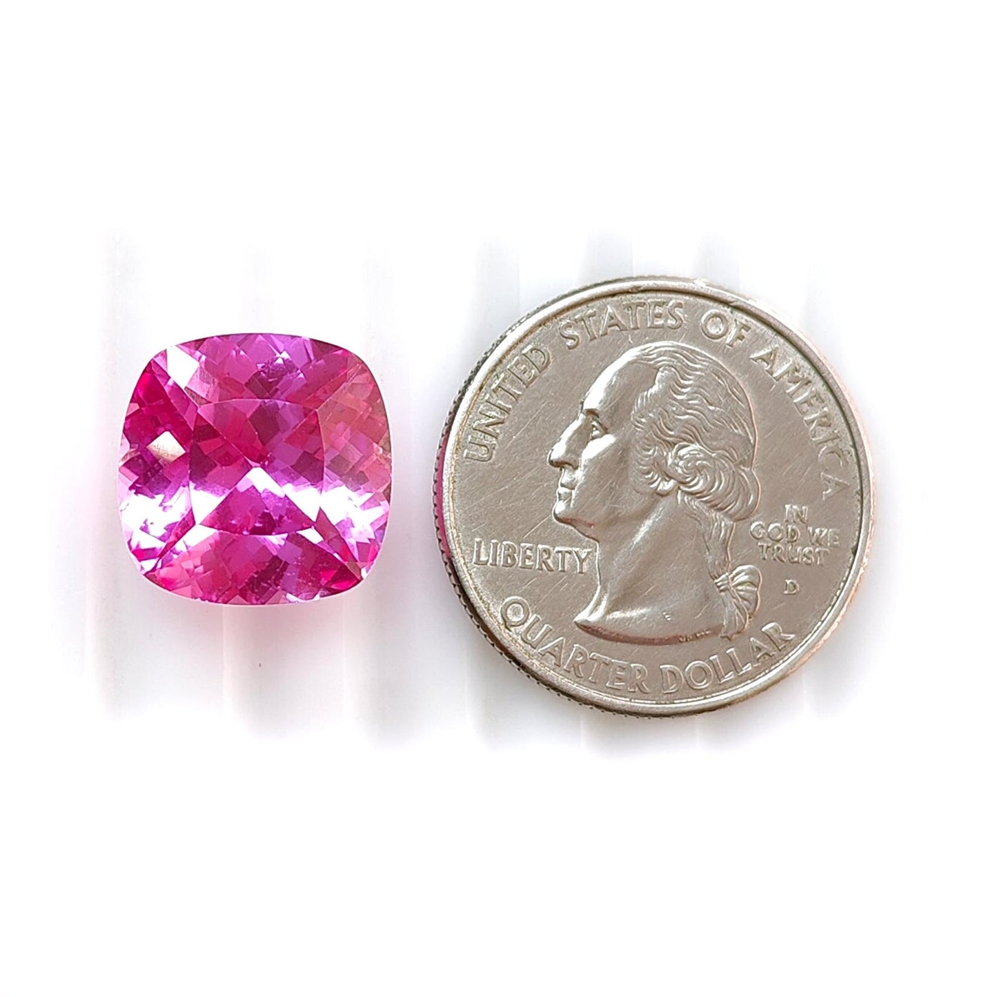 Synthetic Multi Color Gemstones Faceted Cut: Manmade Sapphire, Padparadscha & Garnet Cushion Shape 1pc for Ring/Pendant