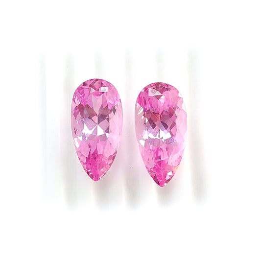 syntetic Morganite pear shape faceted cut