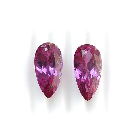 Synthetic Manmade Garnet pear faceted cut
