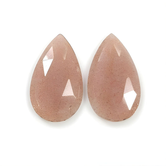 moonstone pear shape rose cut