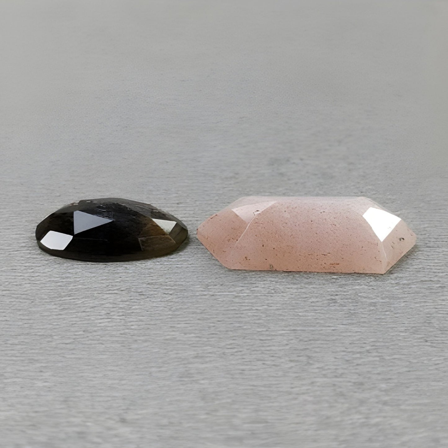 9.20cts Peach, Golden Moonstone Gemstone Natural Untreated Faceted Cut Hexagon Shape 2pcs