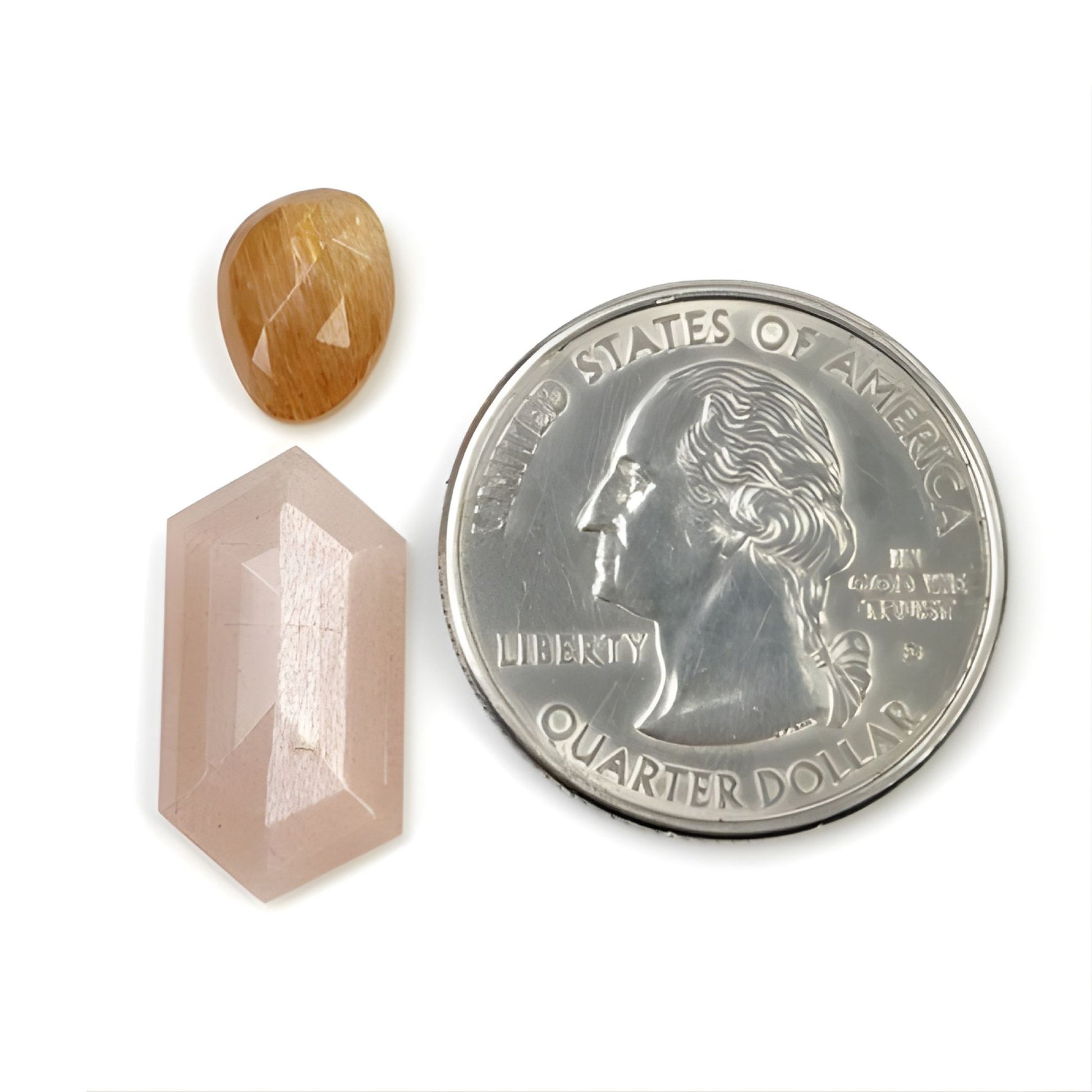 حجر القمر السداسي، قطع متدرج الشكل