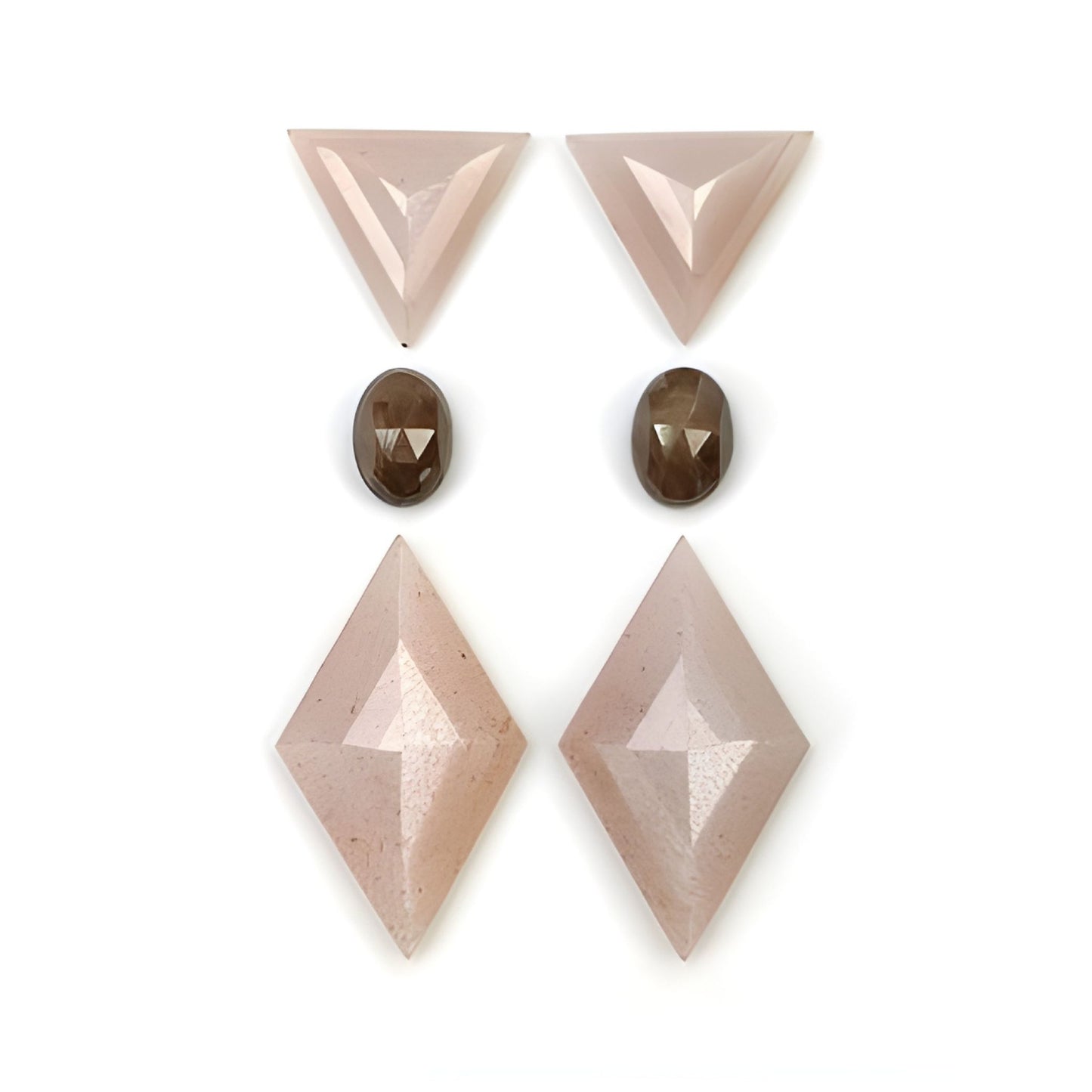 moonstone, sapphire marquise & oval shape step cut