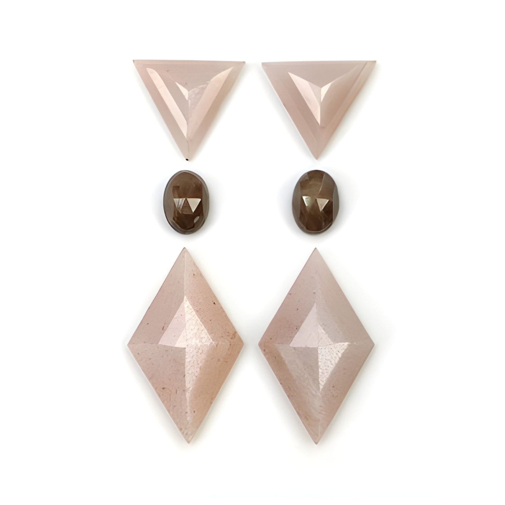 moonstone, sapphire marquise & oval shape step cut