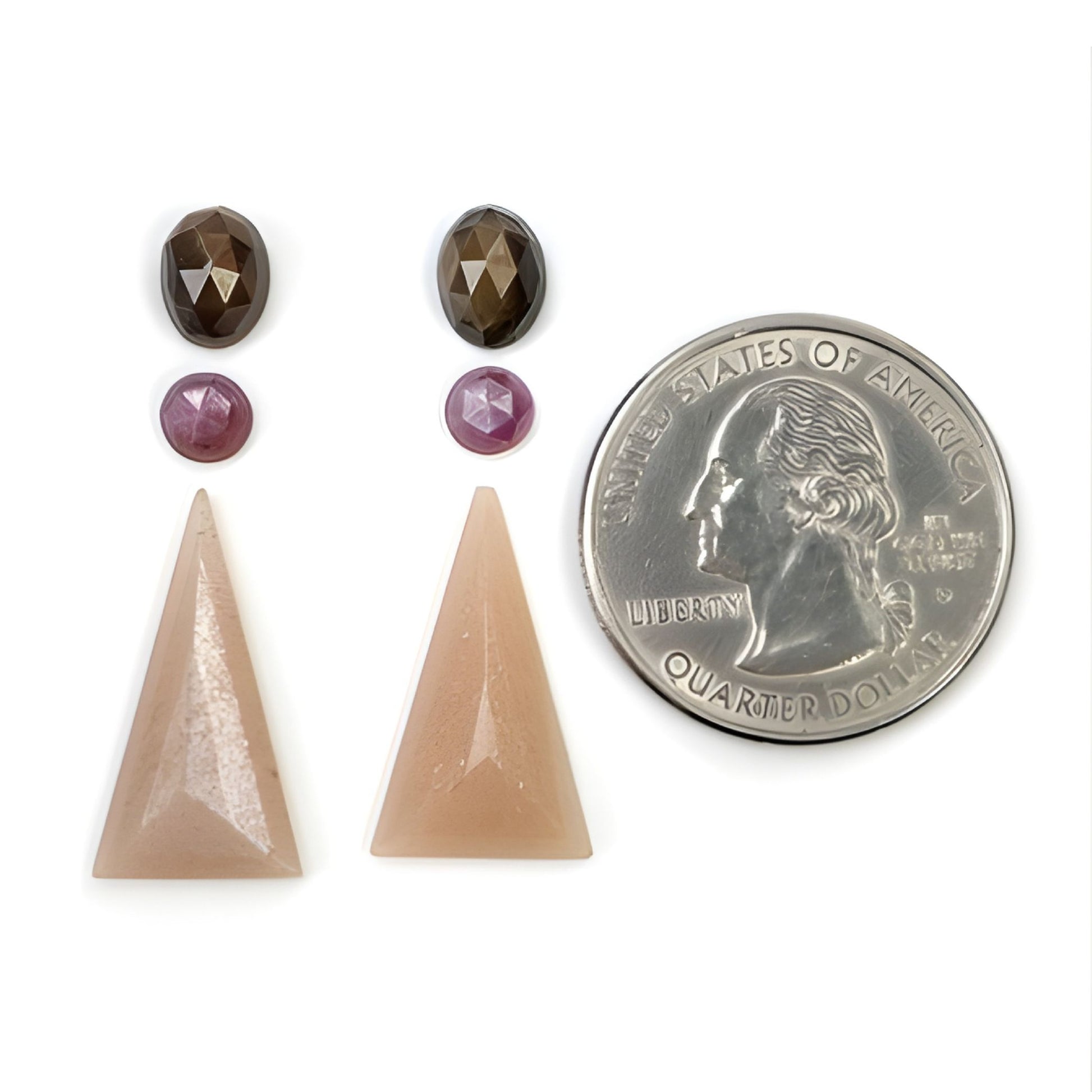 ムーンストーン、サファイア天然未処理宝石