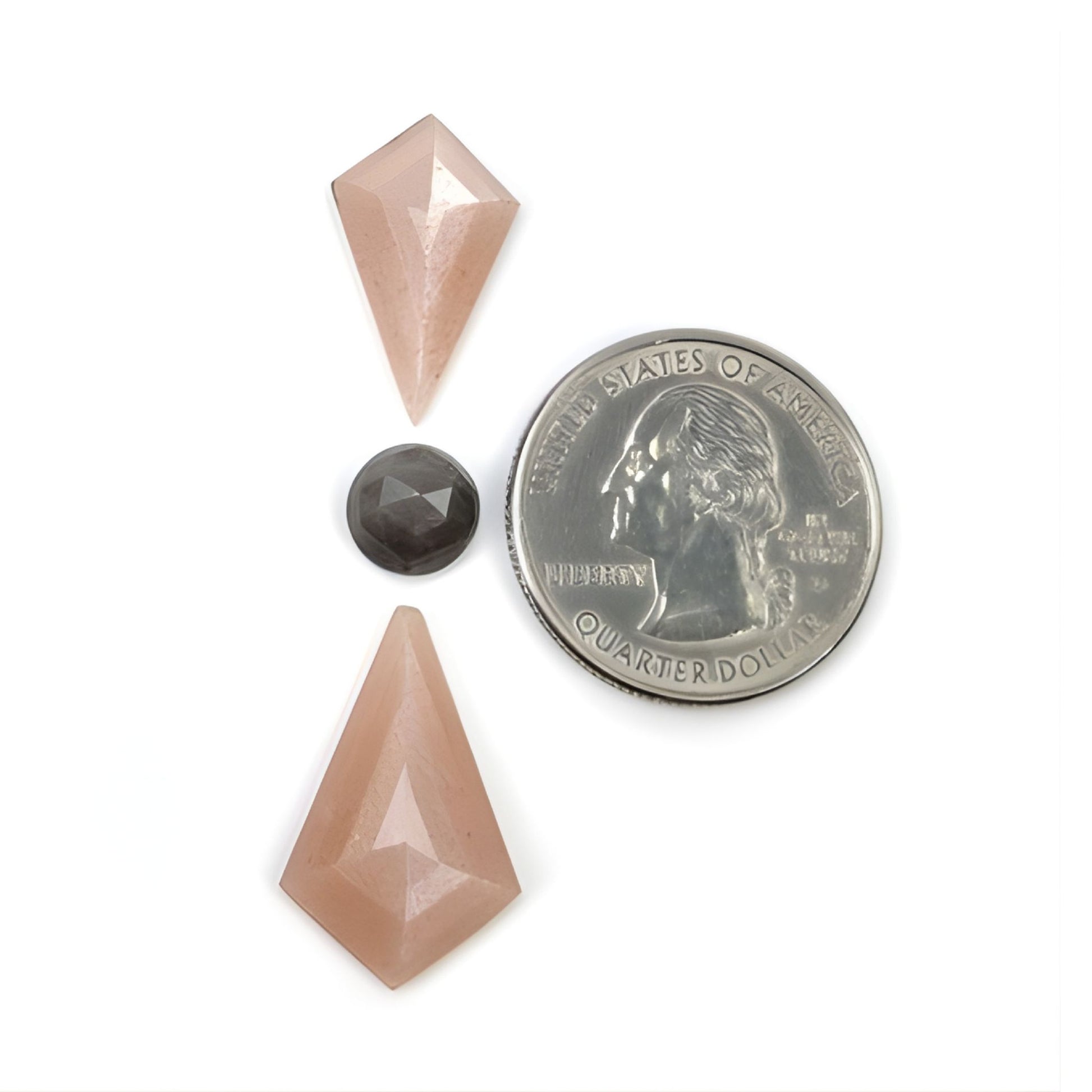 ムーンストーン、サファイア天然未処理宝石