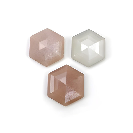 moonstone hexagon shappe step cut