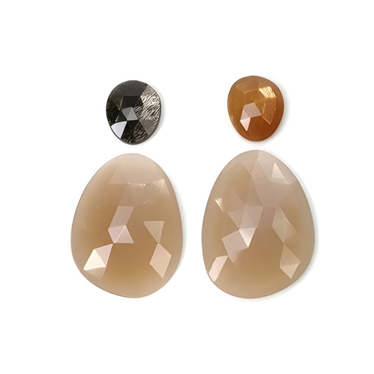 moonstone fancy shape rose cut