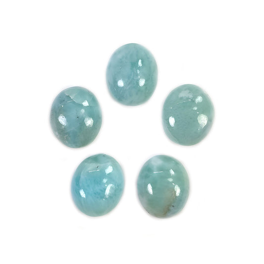 larimar oval shape cabochon