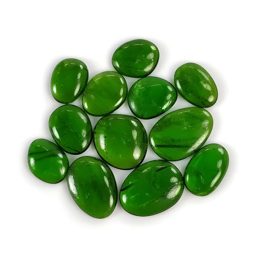 green chrome diopside cabochon
