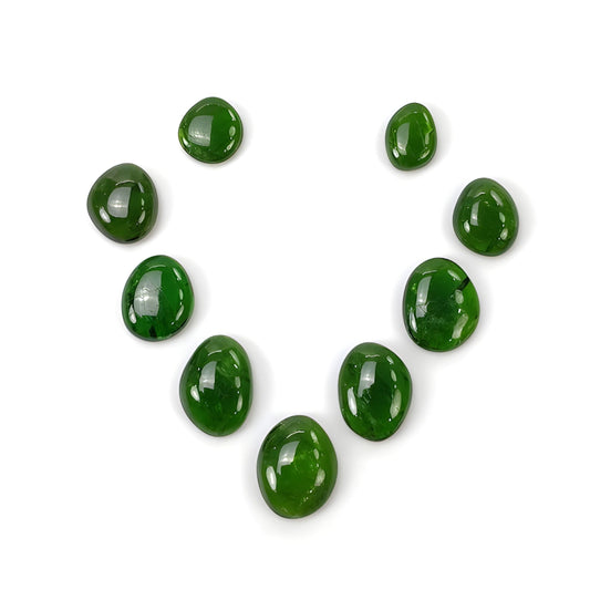 chrome diopside uneven shape cabochon