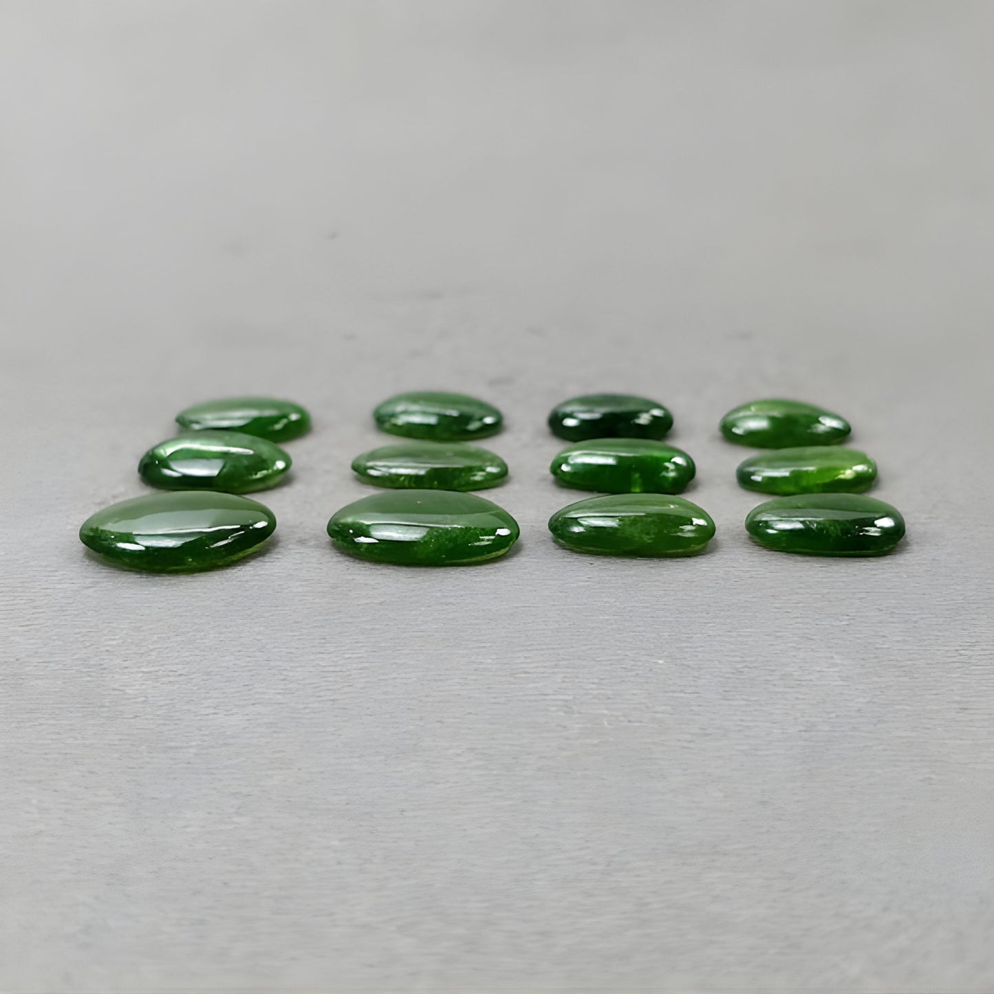 28.55cts Chrome Diopside Gemstone Natural Untreated Cabochon Uneven Shape 12pcs