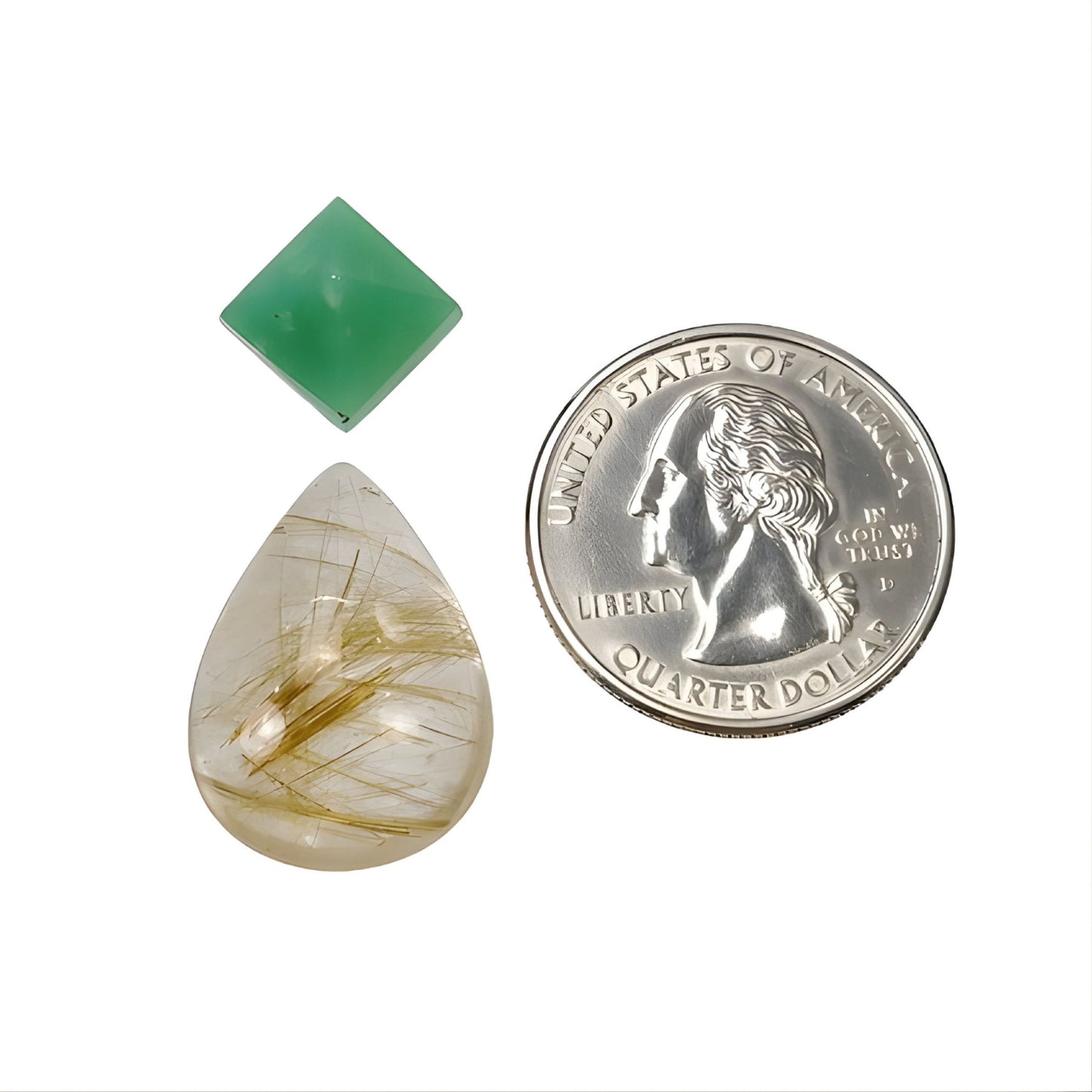 Crisoprasio, gemma naturale non trattata.