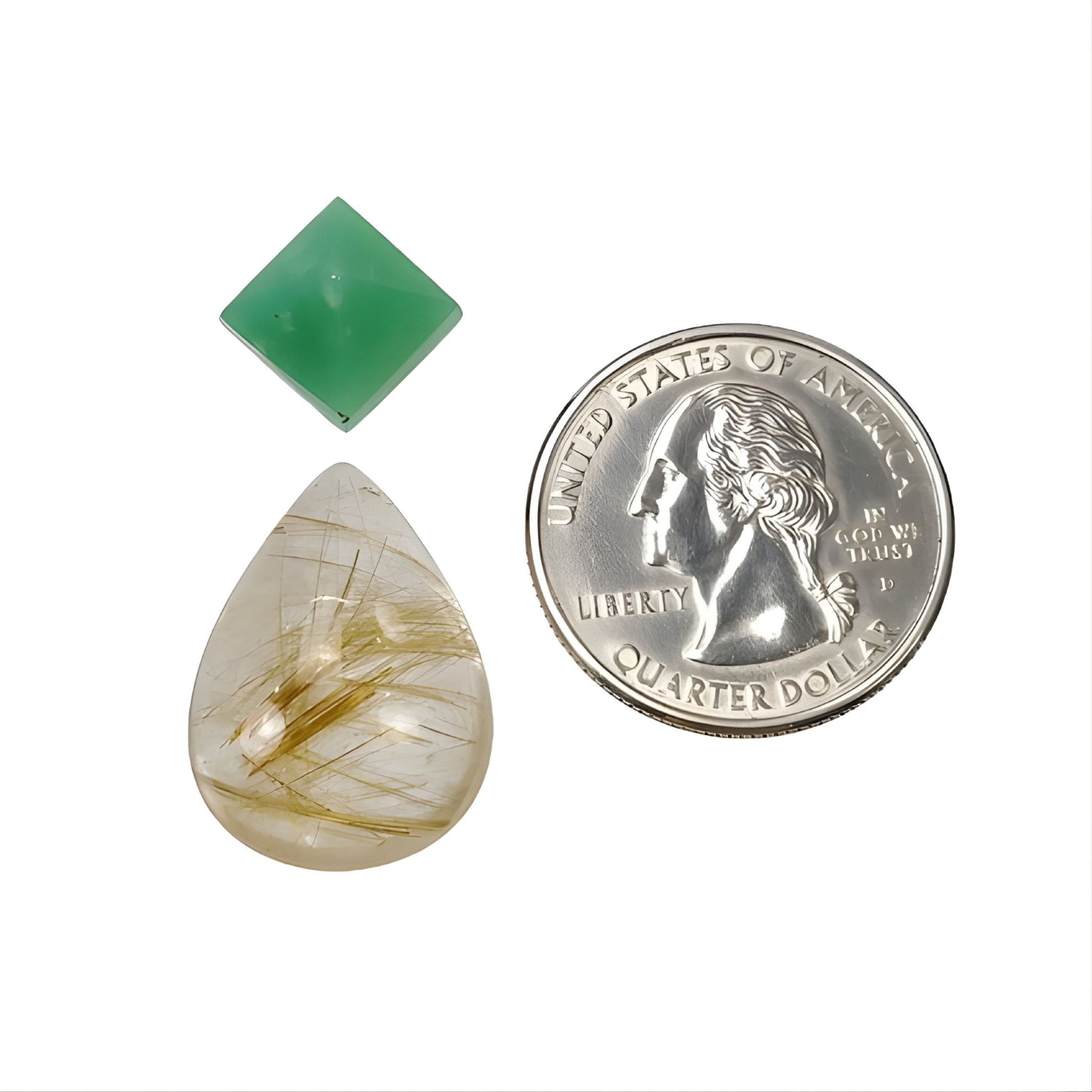 Crisoprasio, gemma naturale non trattata.