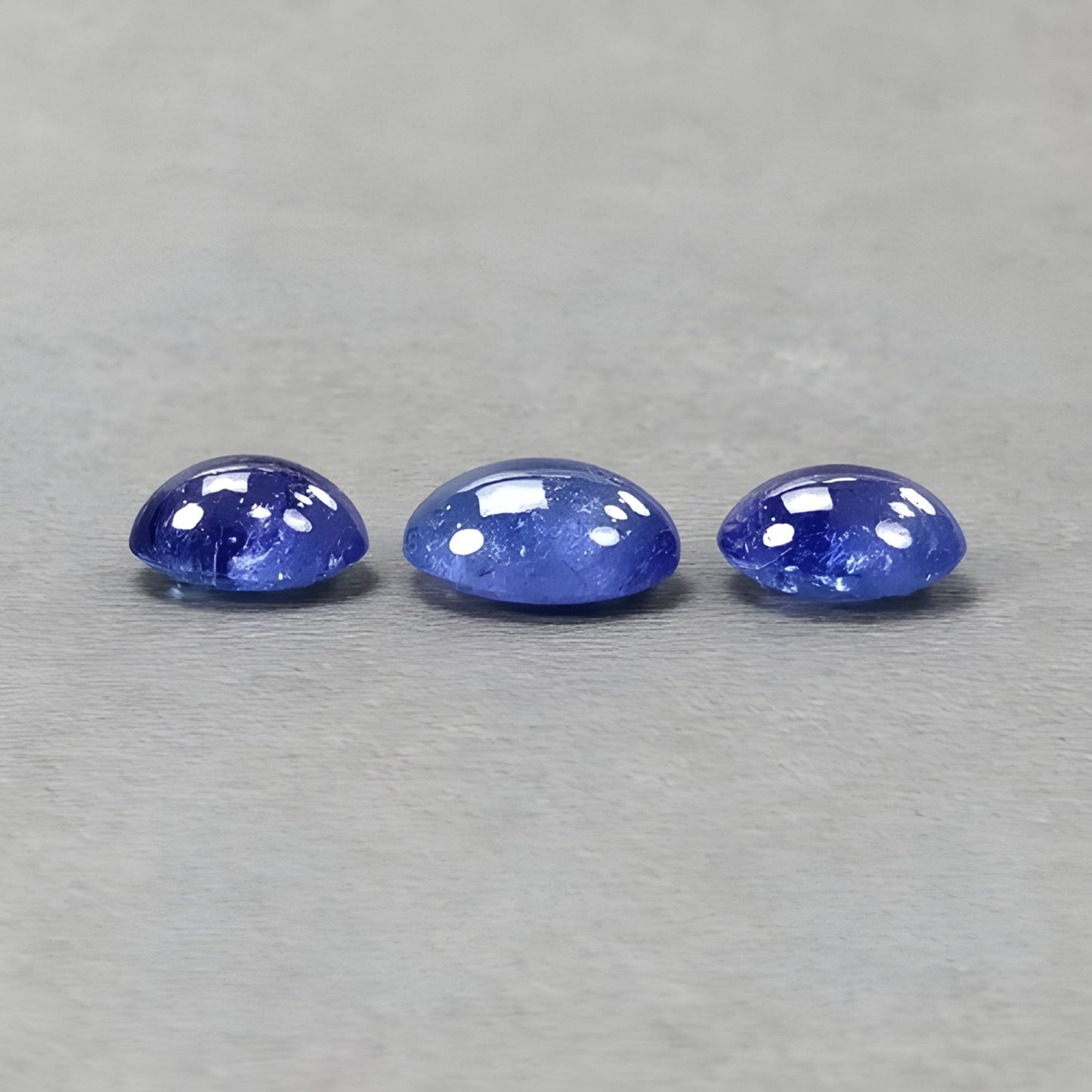 13.00cts Tanzanite Gemstone Natural Untreated Cabochon Oval Shape 3pcs