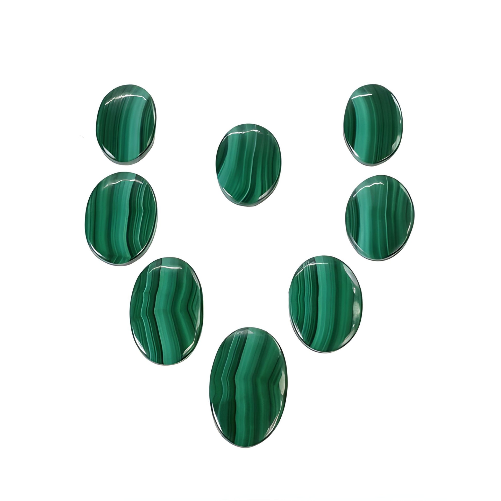 malachite oval shape cabochon