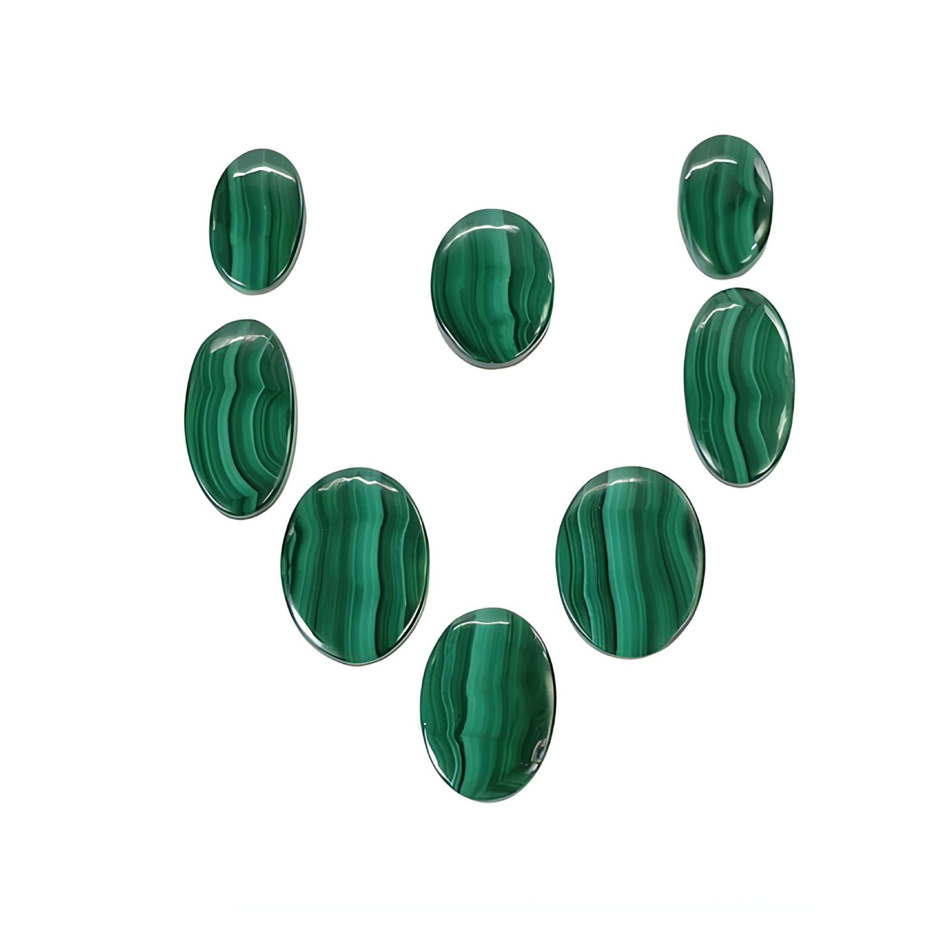 malachite oval shape cabochon
