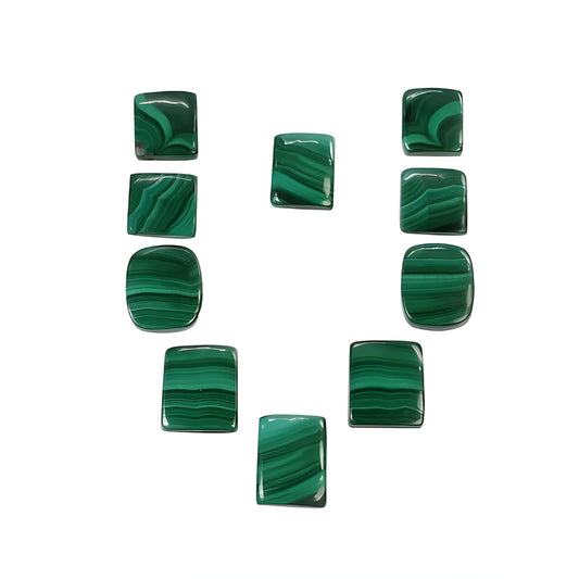 malachite cushion shape cabochon