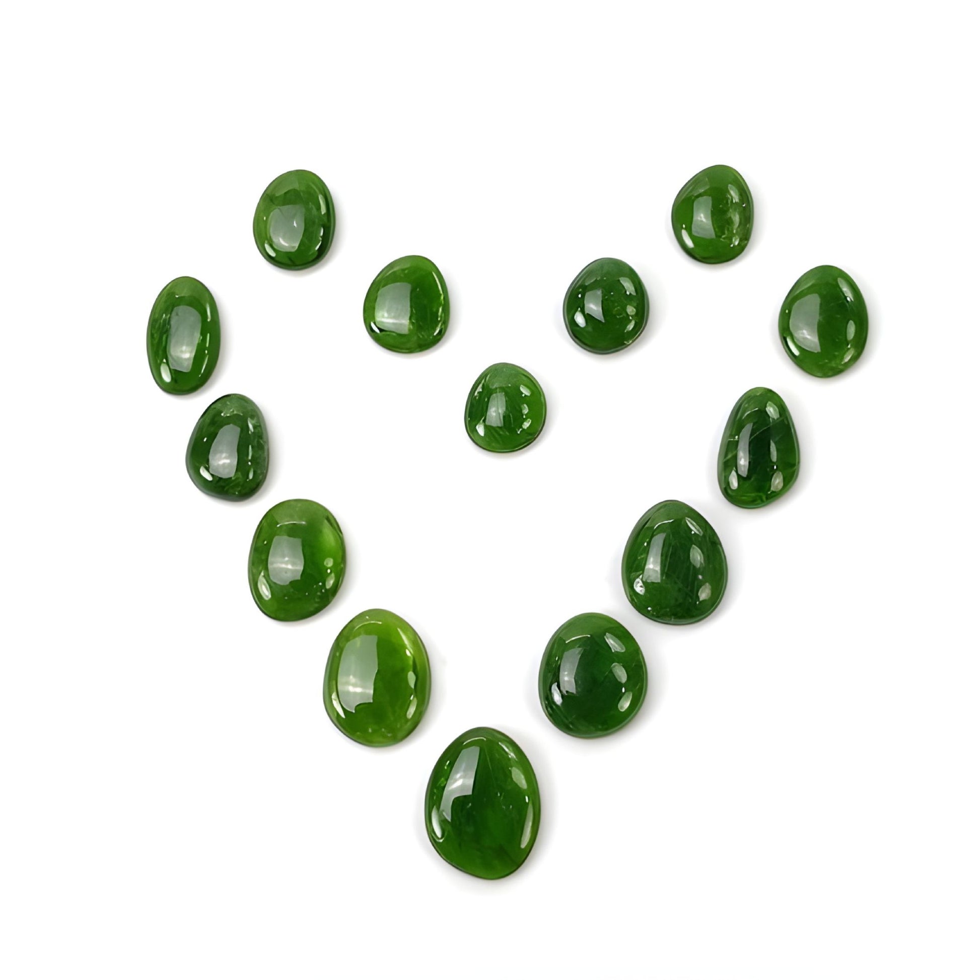 chrome diopside uneven shape cabochon