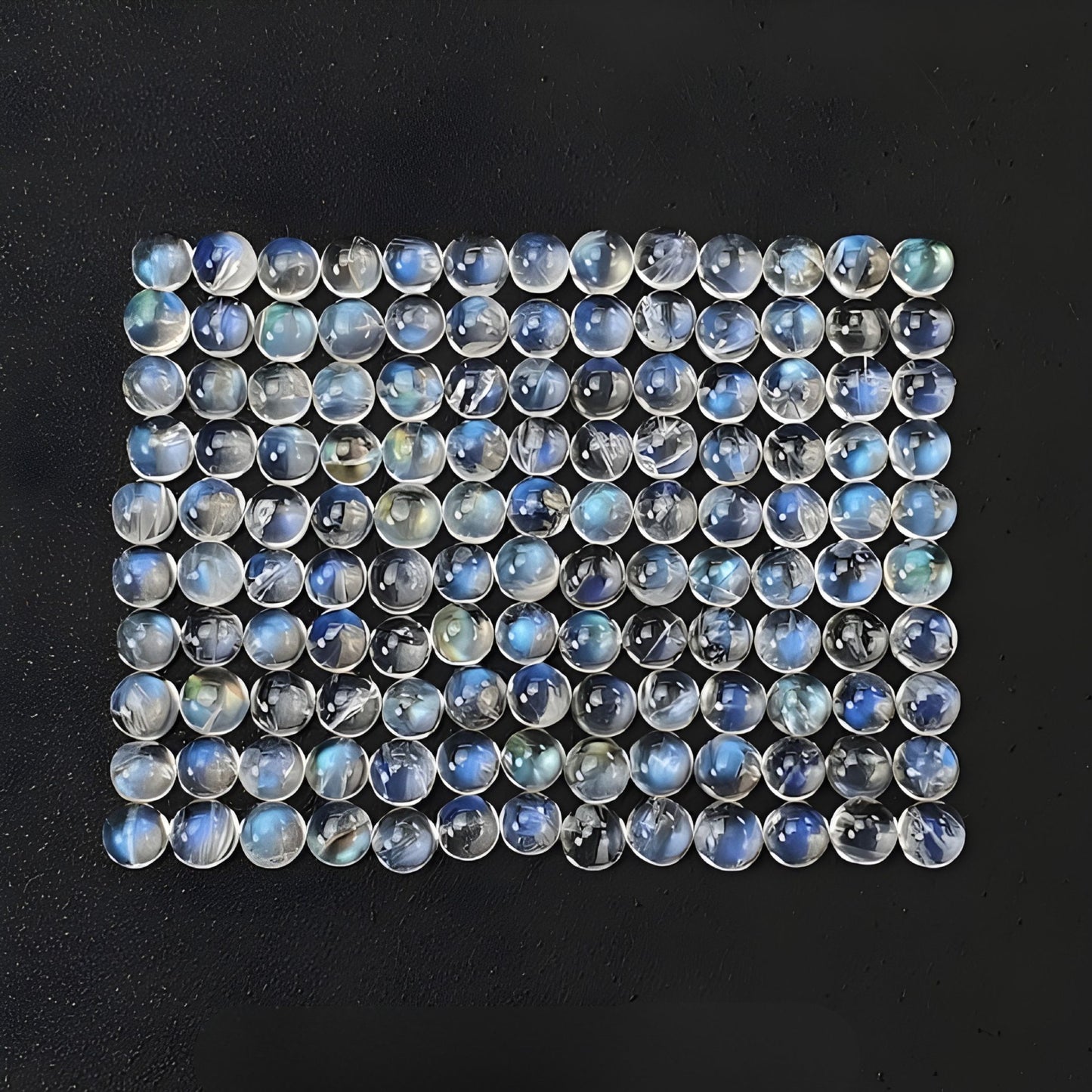 rainbow moonstone round shape cabochon