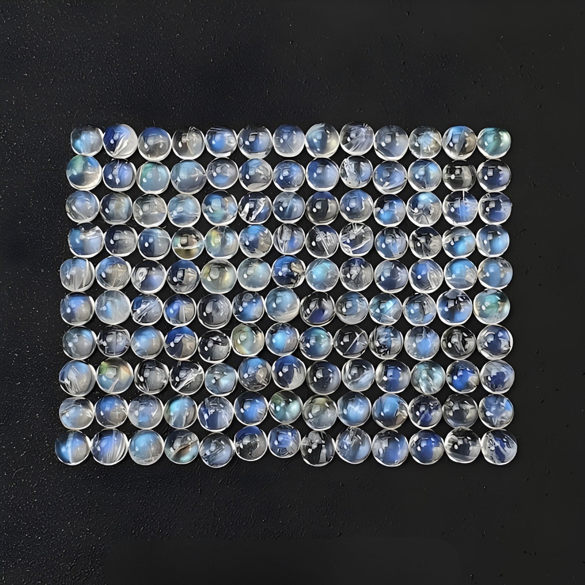 rainbow moonstone round shape cabochon